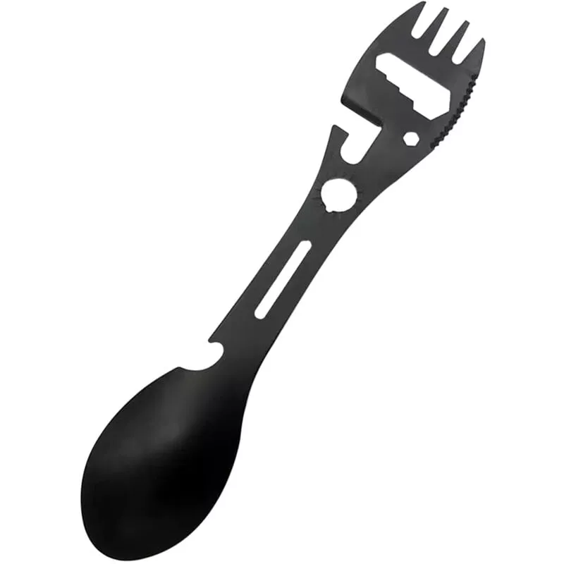 Cuchara Multifuncional, Vajilla Para Exteriores,Negro, 2 En Oferta Cuchara Multifuncional