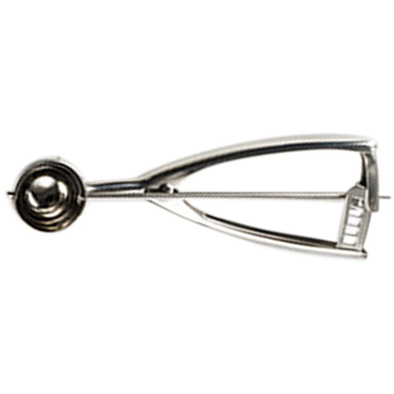 Cuchara para helado de acero inoxidable 304 espesado con cuchara para galletas de melon con gatillo (3