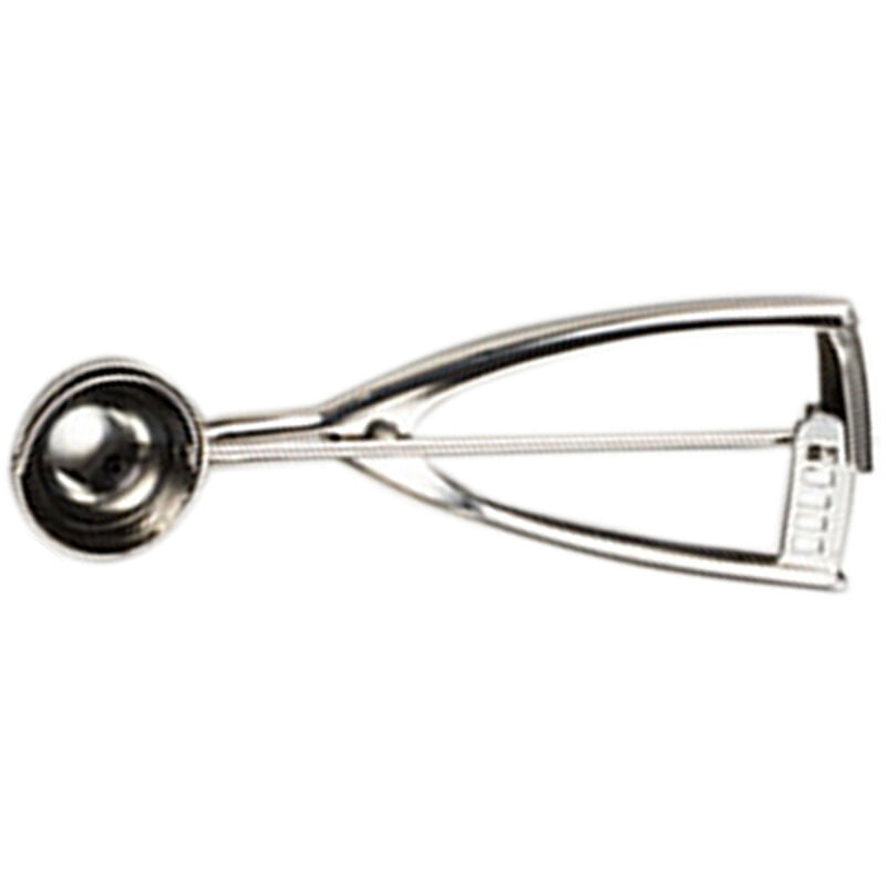Cuchara para helado de acero inoxidable 304 espesado con cuchara para galletas de melon con gatillo (4 cm de diametro)
