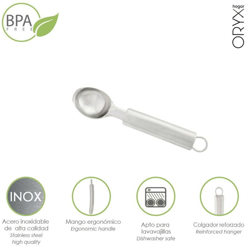 Cuchara para helados acero inoxidable 4 x 21