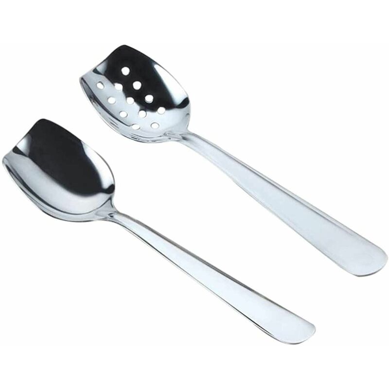 Cuchara ranurada Skimmer de acero inoxidable Cuchara ranurada para servir Cuchara para servir Cuchara para freír con Skimmer Colador Cuchara para barato