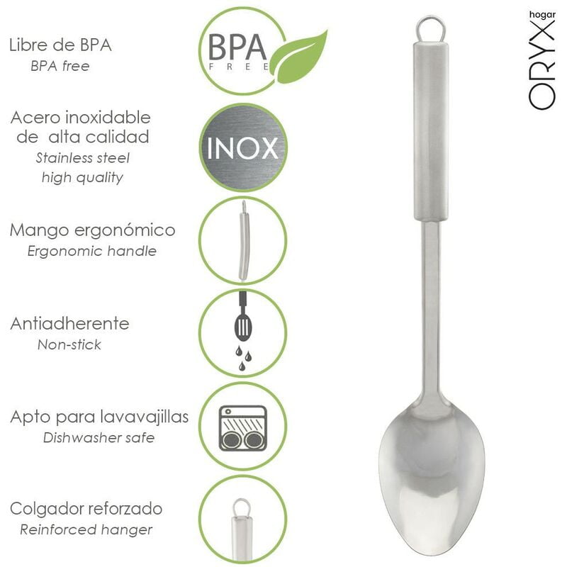 Cuchara servir cocina acero inoxidable 7 x 30