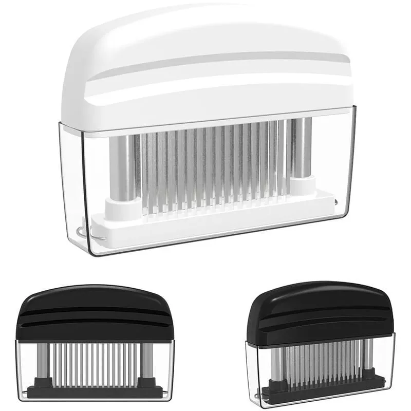 Cuchillas Ablandadoras De Carne De Acero Inoxidable De 48 Pines, Agujas Para Bistec Beaf, Pollo, Pescado, Cerdo, Herramienta De Cocina, Negro En Oferta Cuchillas Ablandadoras De Carne De Acero Inoxidable De 48 Pines
