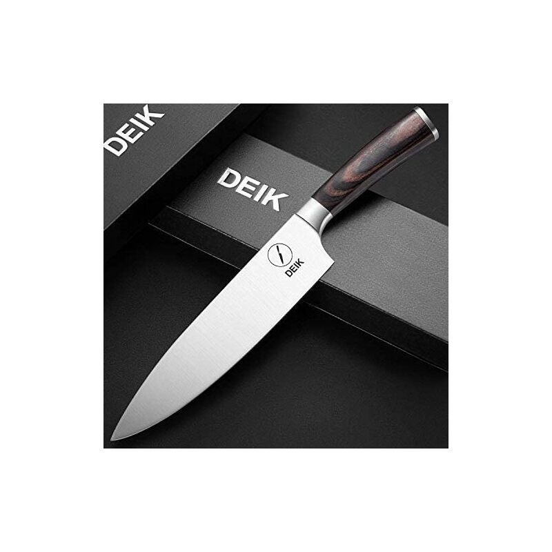 Cuchillo de cocina de acero inoxidable con alto contenido de carbono con mango de madera - Mvpower barato