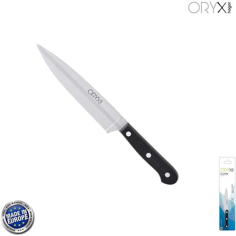 Cuchillo grenoble verduras hoja acero inoxidable 15 cm. negro barato