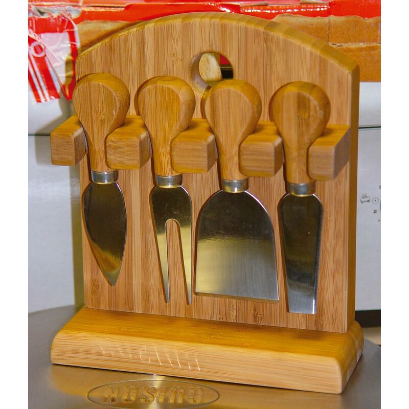 Cuchillos de Queso con caja de madera barato