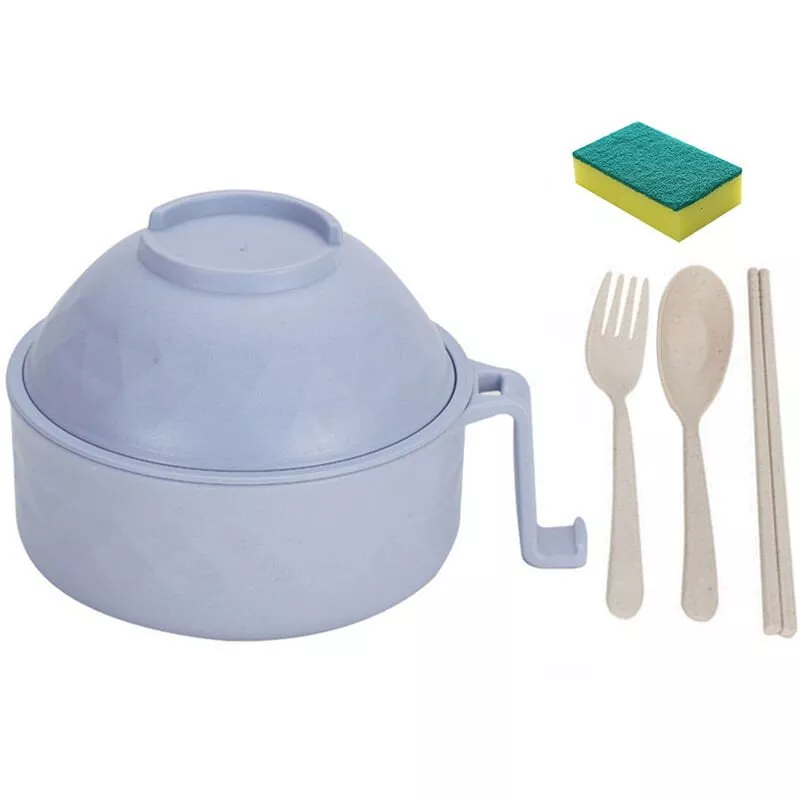 Cuenco De Fideos Cuenco De Ramen Seco De Fibra De Bambu Con Tapa Juego De Vajilla Cuenco De Fideos Con Separacion De Sopa De Drenaje, Azul En Oferta Cuenco De Fideos Cuenco De Ramen Seco De Fibra De Bambu Con Tapa Juego De Vajilla Cuenco De Fideos Con Separacion De Sopa De Drenaje