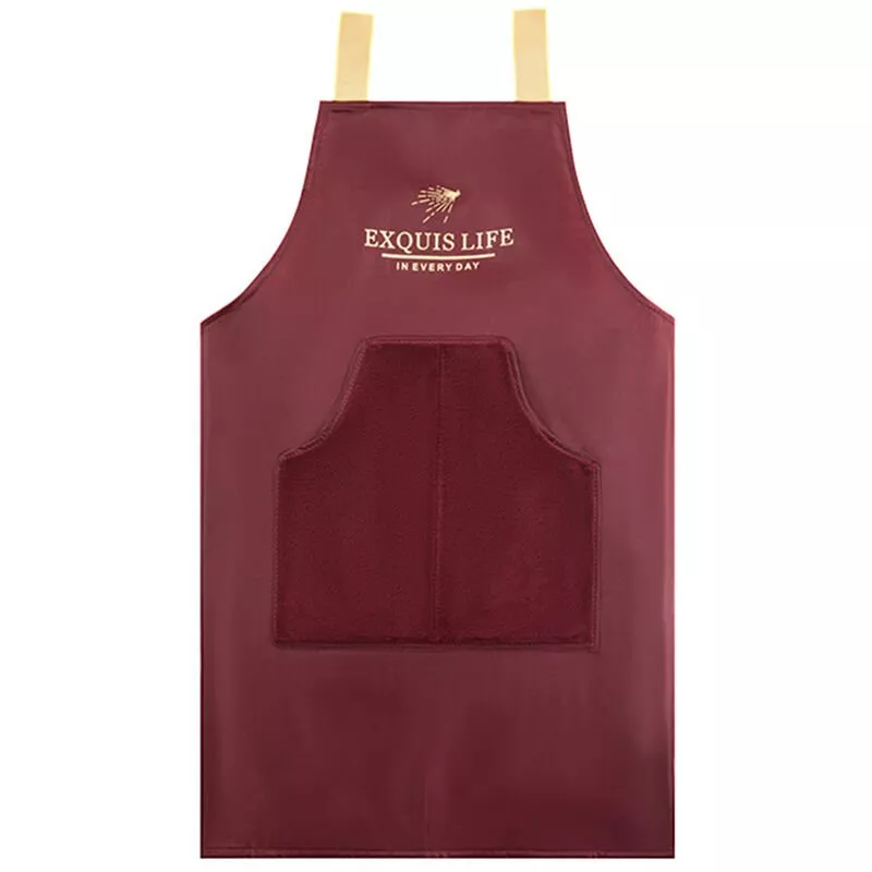 Delantal De Babero Ajustable, Delantal De Cocina Resistente A Las Manchas De Aceite De Agua,Rojo En Oferta Delantal De Babero Ajustable