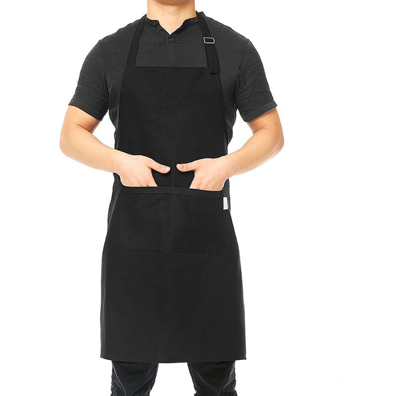 Delantal de cocina multiusos para restaurante y barbacoa Delantal de camarero para cocinar a la parrilla con cinturon ajustable para el cuello Lazos barato