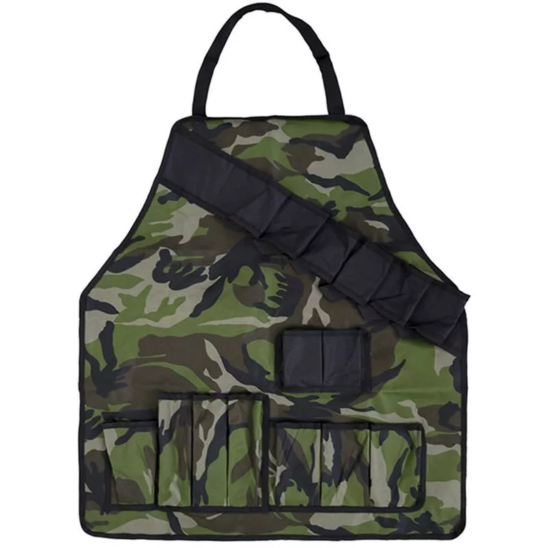 Delantal Para Asar A La Parrilla, Delantal Para Herramientas De Jardin De Cintura Ajustable, Con Bolsillos, Kit De Jardineria,Ejercito Verde En Oferta Delantal Para Asar A La Parrilla