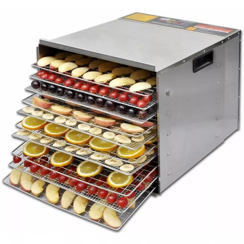 Deshidratadora De Alimentos Con 10 Bandejas, Acero Inoxidable En Oferta Deshidratadora De Alimentos Con 10 Bandejas