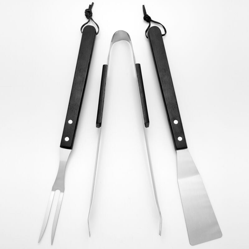 Deuba Set de 3 Piezas de cubiertos utensilios para barbacoa de Acero inoxidable Accesorios parrilla barato