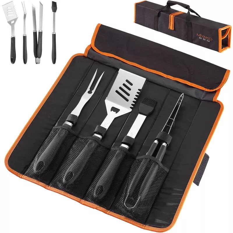 Deuba Set De 4 Utensilios De Acero Inoxidable Juego De Tenedor Para Trinchar Espátula Pincel De Cocina Pinzas Para Barbacoa En Oferta Deuba Set De 4 Utensilios De Acero Inoxidable Juego De Tenedor Para Trinchar Espátula Pincel De Cocina Pinzas Para Barbacoa Barato