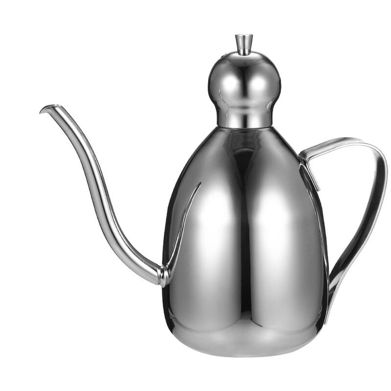 Dispensador de aceite de acero inoxidable Dispensador de vinagrera Botella Olla Tarro Contenedor Flagon con tapa Mango para aderezo de ensaladas barato