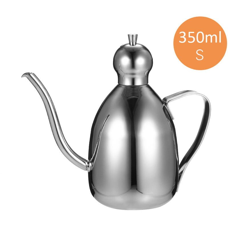 Dispensador de aceite de acero inoxidable Dispensador de vinagrera Botella Olla Tarro Contenedor Flagon con tapa Mango para aderezo de ensaladas barato