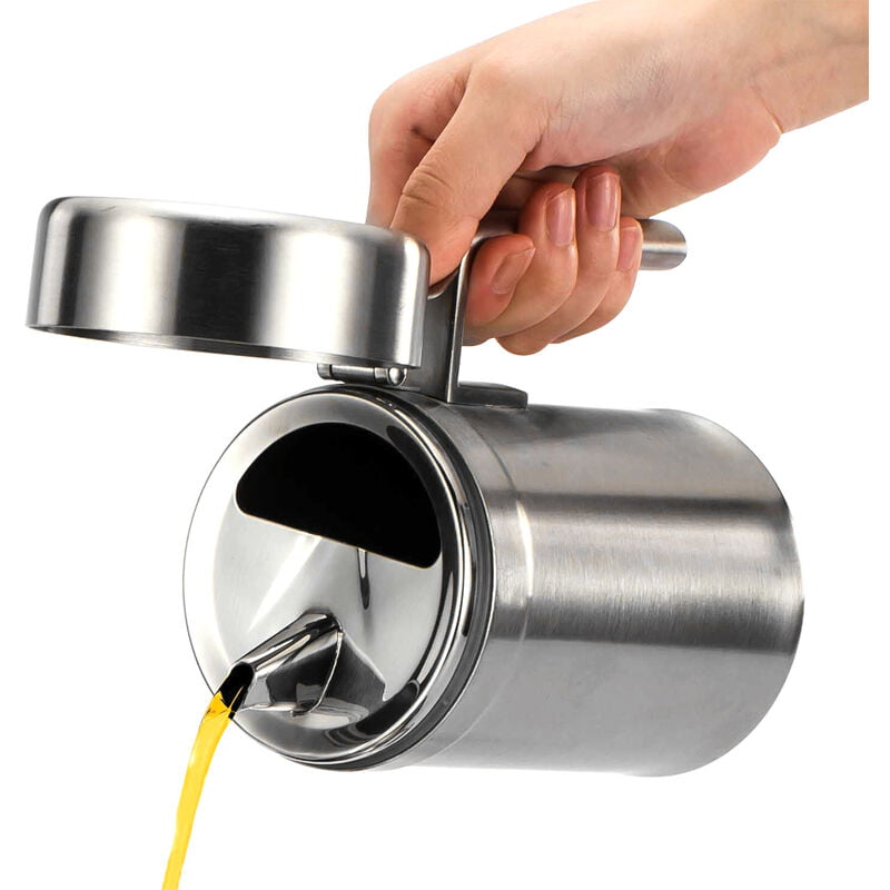 Dispensador de aceite de acero inoxidable Lata de aceite Lata de aceite Botella dispensadora de aceite comestible Recipiente de aceite a prueba de barato