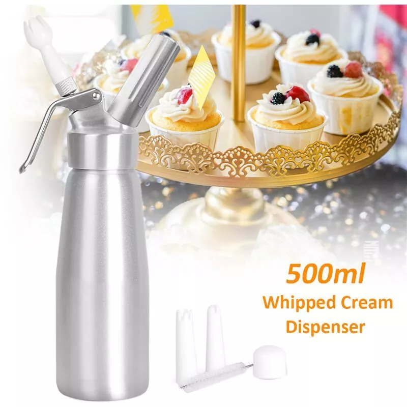 Dispensador De Crema Batida De 500 Ml, Batidor De Crema Profesional De Aluminio Resistente A Fugas, Fabricante De Postres De Lujo En Oferta Dispensador De Crema Batida De 500 Ml