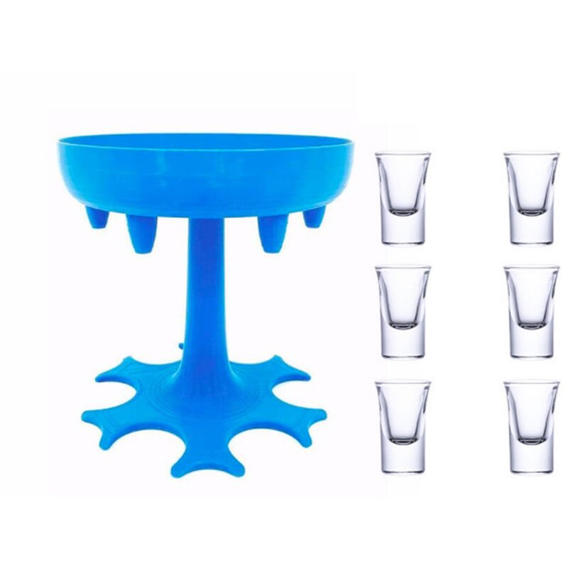 Dispensador y soporte de 6 vasos de chupito