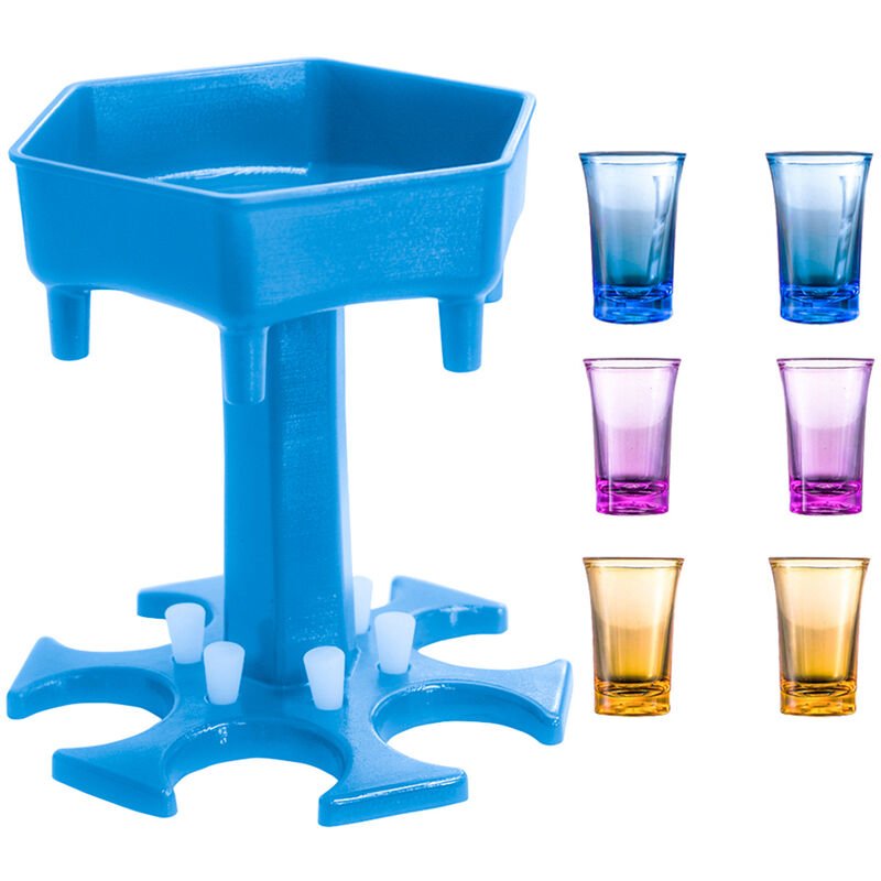 Dispensador y soporte de 6 vasos de chupito