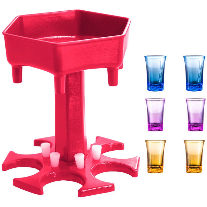 Dispensador y soporte de 6 vasos de chupito