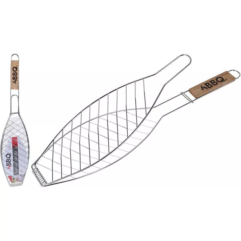 E3/73869 Parrilla Para Pescado Mango Madera 14X58Cm En Oferta E3/73869 Parrilla Para Pescado Mango Madera 14X58Cm Barato
