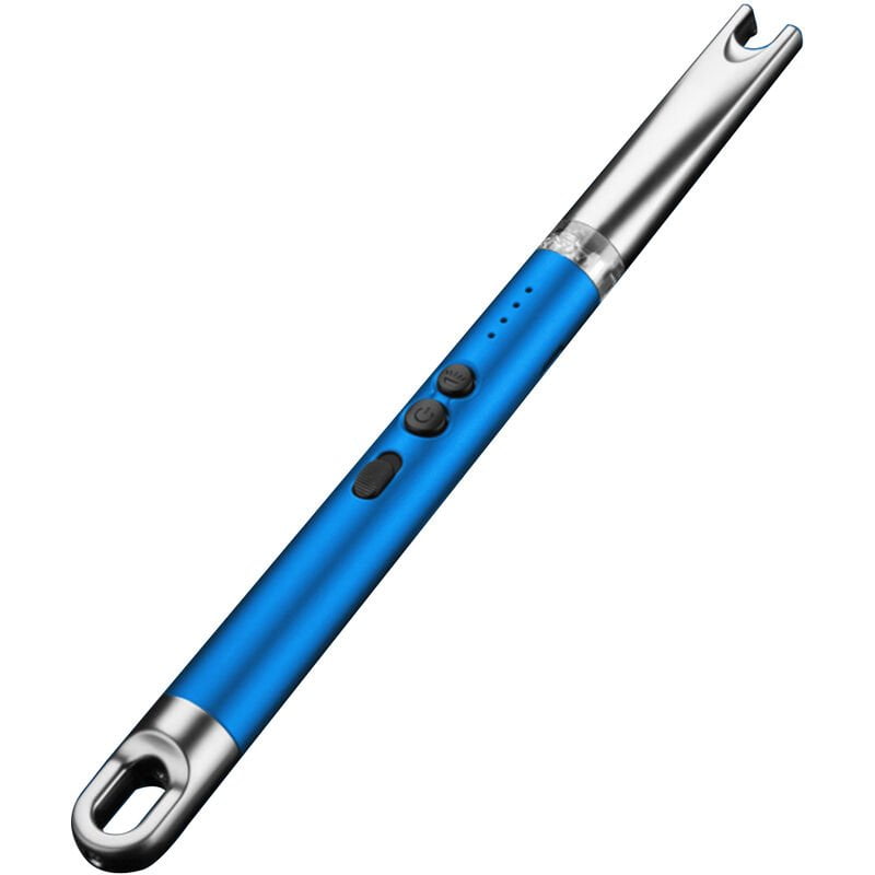 Encendedor de arco electrico sin llama con luz LED Encendedor de vela recargable USB Seguro a prueba de viento Encendedor largo para campamento con barato