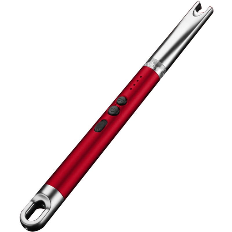 Encendedor de arco electrico sin llama con luz LED Encendedor de vela recargable USB Seguro a prueba de viento Encendedor largo para campamento con barato