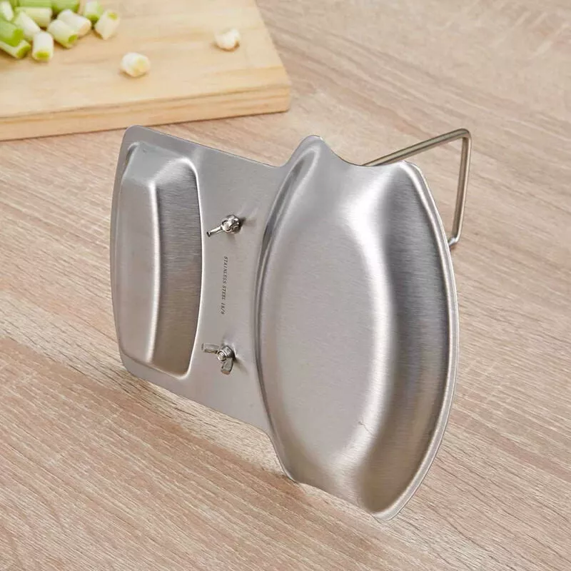 Encimera Tapa de acero inoxidable Cuchara Resto Sopa Cucharon Sarten Olla Soporte de la cubierta Estante de descanso Soporte Organizador de la estufa barato