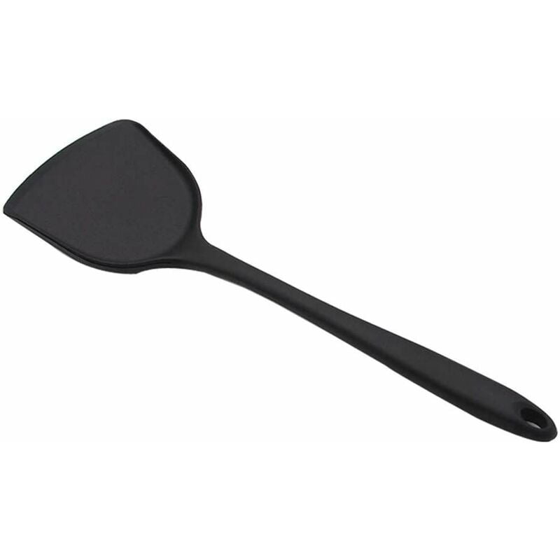 Espátula de silicona plana para freír Antiadherente Resistente a altas temperaturas Negro barato