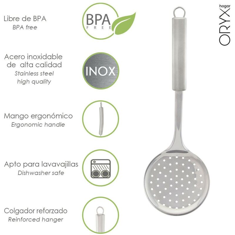 Espumadera cocina acero inoxidable 34x11