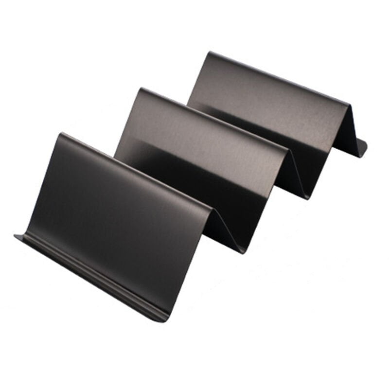 Estante para burritos de acero inoxidable Estante para panqueques Estante para tacos Estante para panqueques 2-3 compartimentos con asa (negro)
