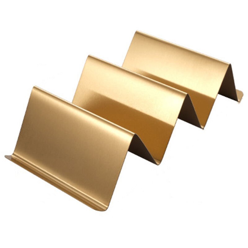 Estante para burritos de acero inoxidable Estante para panqueques Estante para tacos Estante para panqueques 2-3 compartimentos con asa (oro de barato