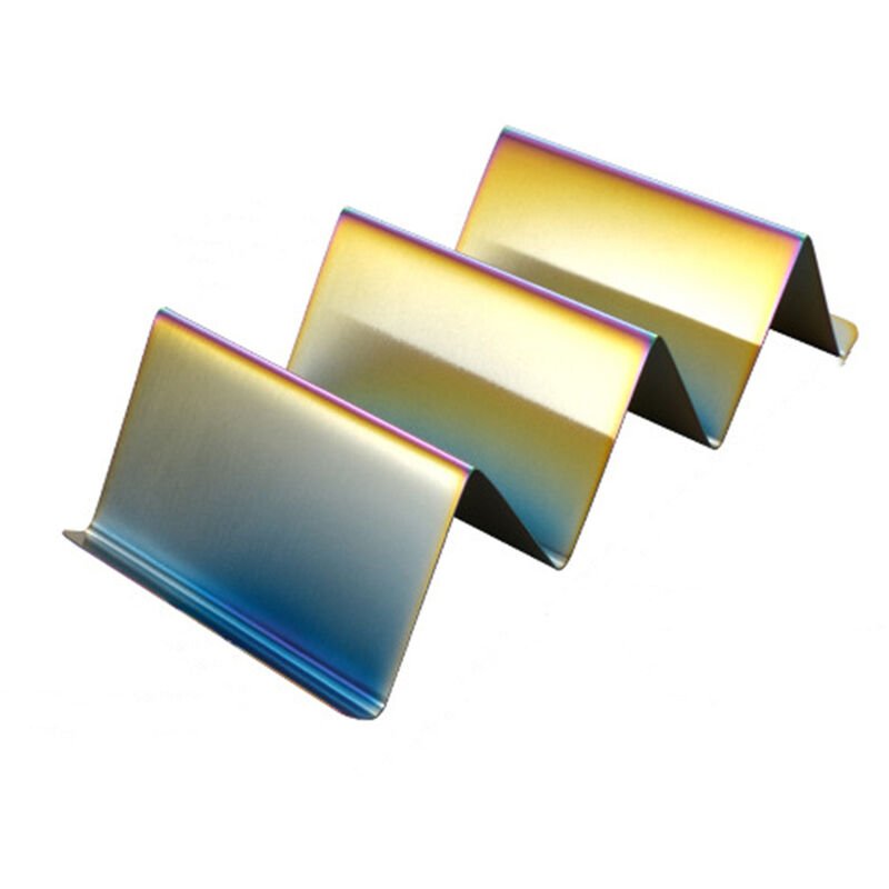 Estante para burritos de acero inoxidable Estante para panqueques Estante para tacos Estante para panqueques Rejilla 2-3 con asa (color cromatico) barato