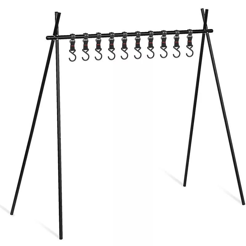 Estante Solido Para Acampar Al Aire Libre, Estante Multifuncional Para Utensilios De Cocina, Con 10 Ganchos,L En Oferta Estante Solido Para Acampar Al Aire Libre
