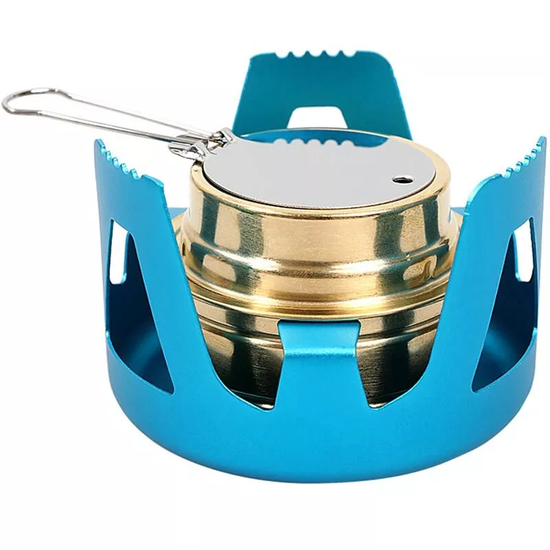 Estufa Mini Alcohol Con El Soporte Ligero De Quemador Para Backpacking Que Acampa Yendo De Pesca, Azul En Oferta Estufa Mini Alcohol Con El Soporte Ligero De Quemador Para Backpacking Que Acampa Yendo De Pesca