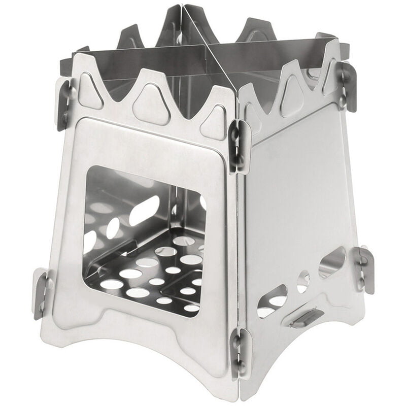 Estufa compacto plegable de madera para cocinar al aire libre camping picnic