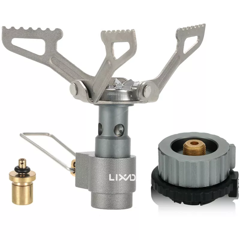 Estufa De Gas De Aleacion De Titanio + Adaptador De Recarga De Gas De Cartucho + Adaptador De Conversion De Gas - Lixada En Oferta Estufa De Gas De Aleacion De Titanio + Adaptador De Recarga De Gas De Cartucho + Adaptador De Conversion De Gas - Lixada Barato