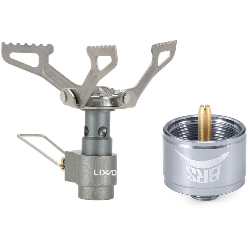 Estufa de gas de aleacion de titanio Lixada + adaptador de tanque de gas
