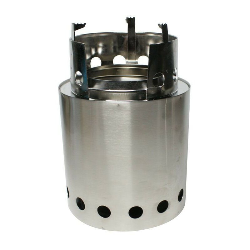 Estufa de lena al aire libre estufa de acero inoxidable estufa de carbon de lena luz de barbacoa estufa de picnic portatil horno de desmontaje barato