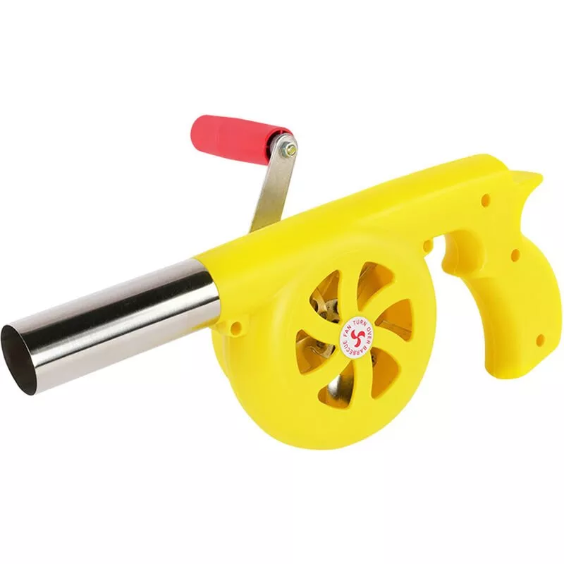 Estufa Soplador De Ventilador Barbacoa Barbacoa Fuego Crank Fuelle Para Acampar, Amarillo En Oferta Estufa Soplador De Ventilador Barbacoa Barbacoa Fuego Crank Fuelle Para Acampar