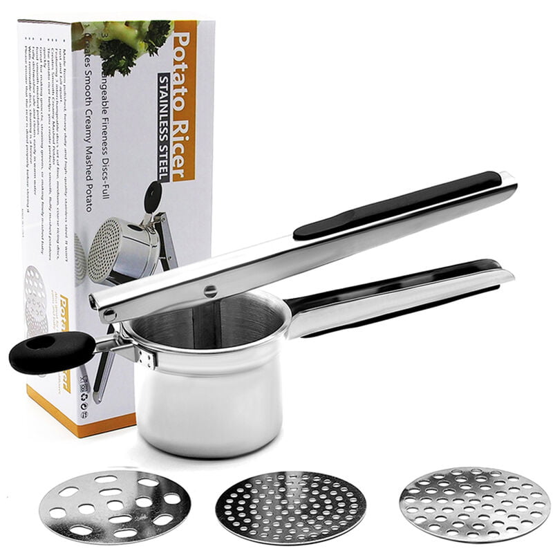 Exprimidor de papas Prensa manual Limon Naranja Sandia Exprimidor de papas Acero inoxidable Frutas Verduras Extractor manual Trituradora Facil barato