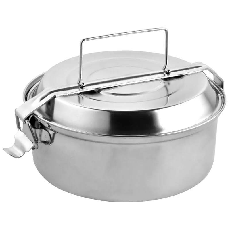 Fiambrera Metalica De Acero Inoxidable Con 2 Platos Ø 16 Cm. Lunch Box, Fiambrera Metalica, Porta Alimentos Metalico, En Oferta Fiambrera Metalica De Acero Inoxidable Con 2 Platos Ø 16 Cm. Lunch Box