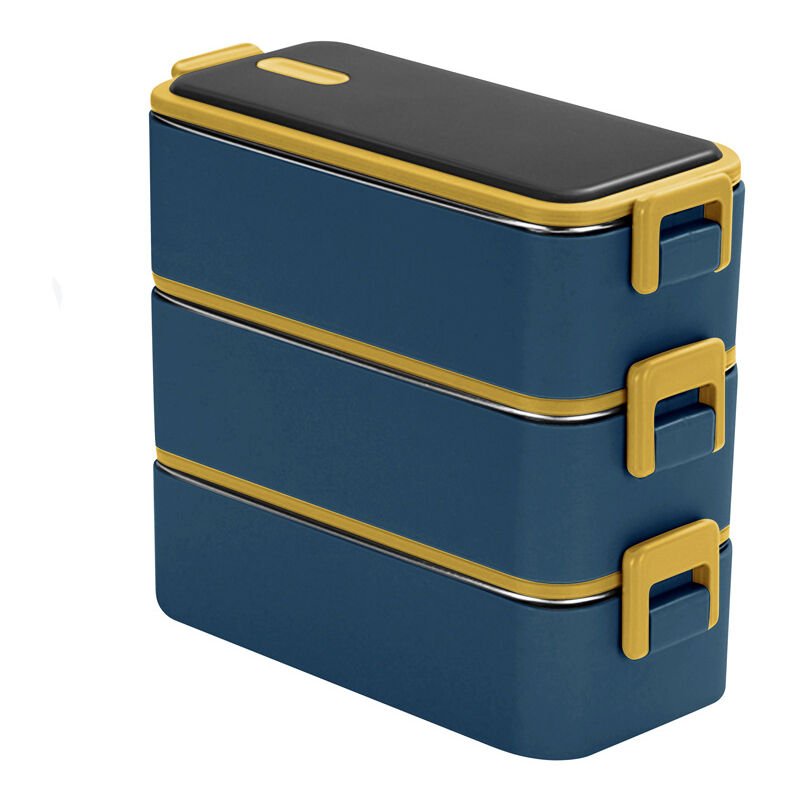 Fiambrera de acero inoxidable 304 rellenable con agua Fiambrera portatil de doble capa para que los estudiantes vayan a trabajar Caja sellada para barato