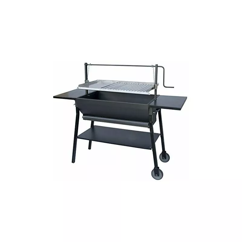 Flores Cor - Tés 33717 - Barbacoa Curva Con Cadena Y Ruedas, 67 X 50 X 118 Cm, Color Negro En Oferta Flores Cor - Tés 33717 - Barbacoa Curva Con Cadena Y Ruedas