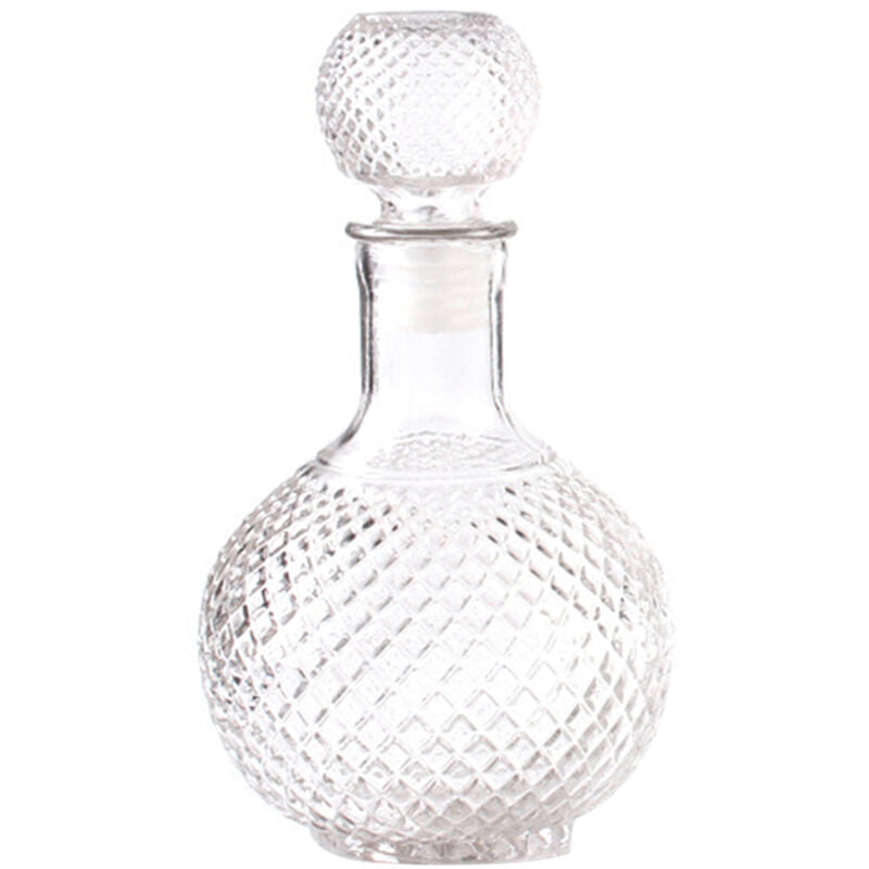 Forma de bola transparente Decantador rapido Botella de vidrio Botella de vino de whisky de cristal con tapon Herramienta de barra de barato