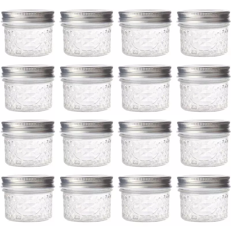 Frascos De Vidrio Transparente De 100 Ml, Botella Pequena De Almacenamiento De Alimentos Diy Para Cocina Con Tapas Hermeticas Para Conservar En Oferta Frascos De Vidrio Transparente De 100 Ml