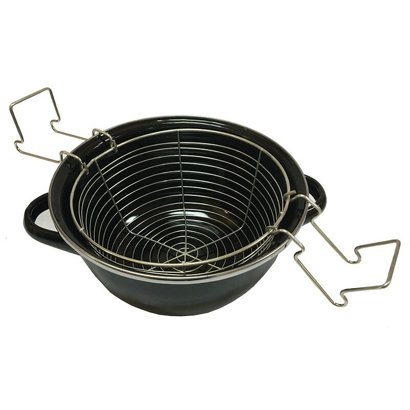 Freidora con cestillo 20 cm black barato