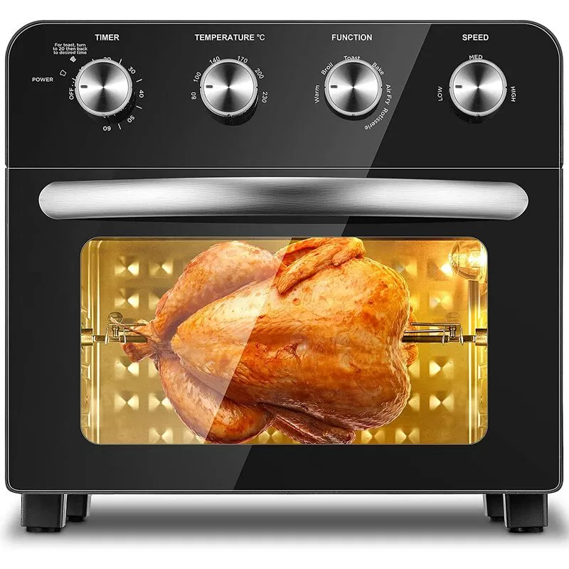 Freidora Sin Aceite De 23 L, Horno De Aire Caliente Con 6 Modos De Cocción, Cocción Rápida Sin Aceite De 1700 W, Control De Temperatura Preciso (80 ° En Oferta Freidora Sin Aceite De 23 L