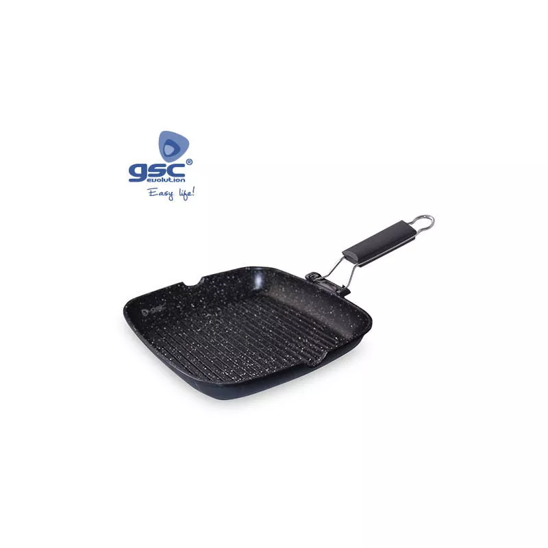 GSC - Sartén Grill mango abatible efecto granito 280x280mm barato