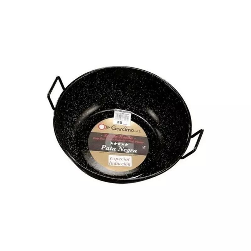 Garcima - SARTEN HONDA CON ASAS ESMALTADA PATA NEGRA 36CM. barato